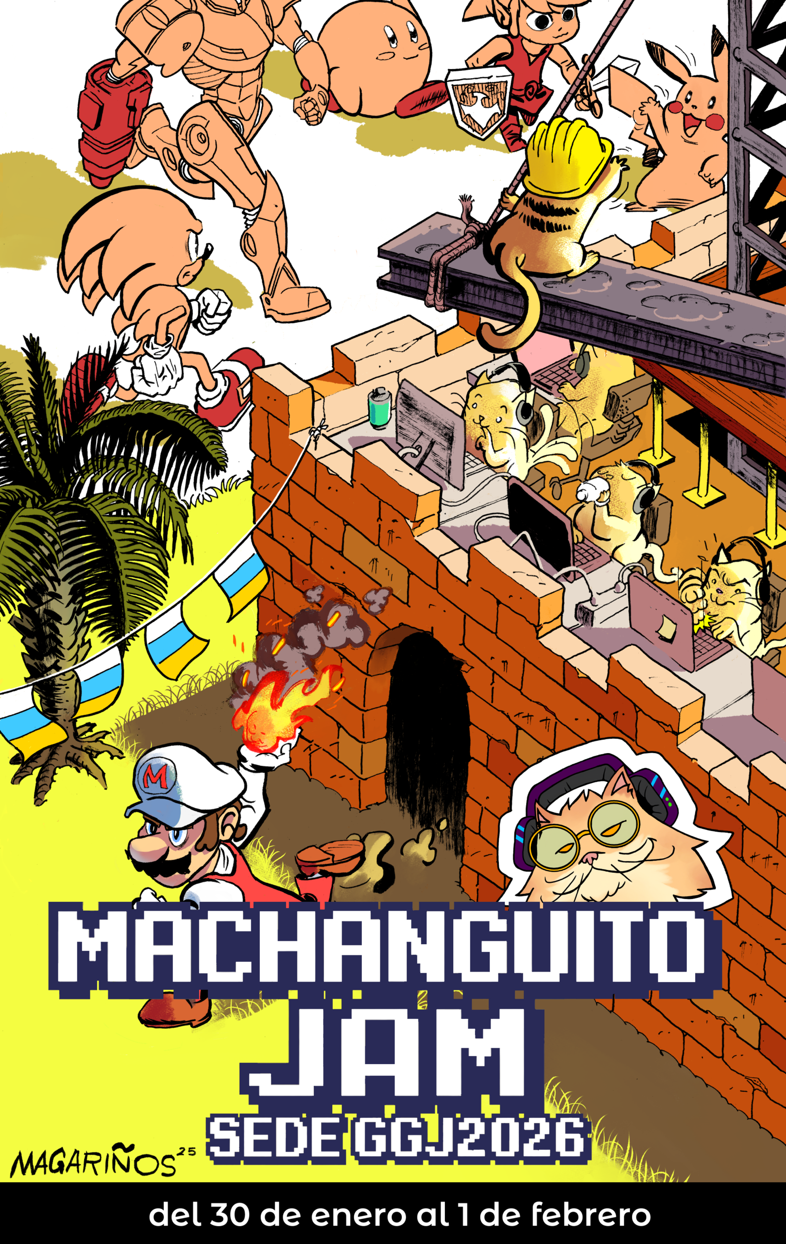 MACHANGUITO JAM SEDE GGJ 2026 del 30 de enero al 1 de febrero. Artista Magariños.